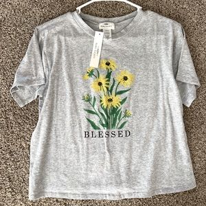 Women’s Floral Blessed Crop Tee